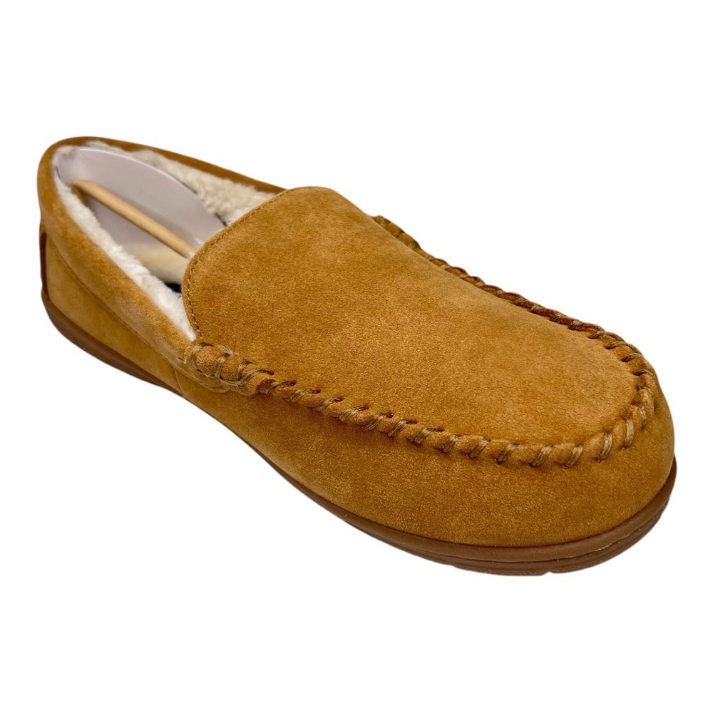 Lands' End Men's Suede Slip-On Moccasin in Tan